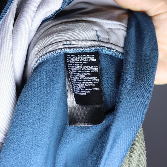 The North Face Men’s Full Zip Fleece Jacket Green Blue Size L - Picture 4 of 4